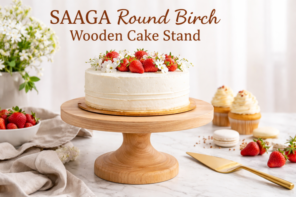 Birch Wooden Cake Stand